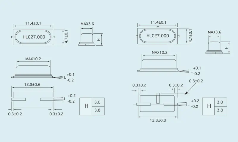 수정 수정 공진기 HC-49S/SMD