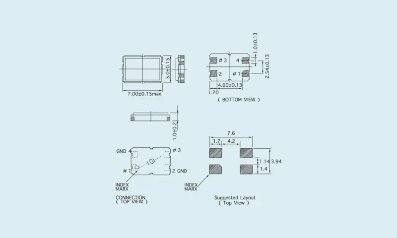 수정 수정 공진기 SMD 7.0&times;5.0