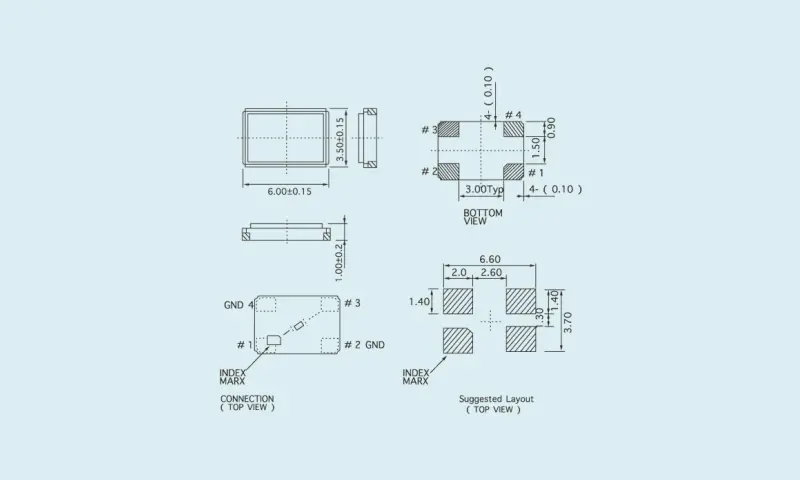 수정 수정 공진기 SMD 5.0&times;3.2